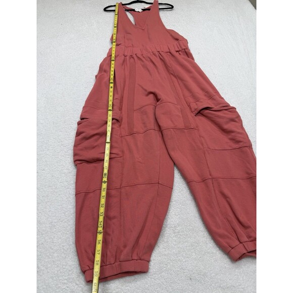 Anthropologie Daily Practice Jumpsuit Pink Cloud Rest Cotton Vacay Size XL NWT - Picture 4 of 13